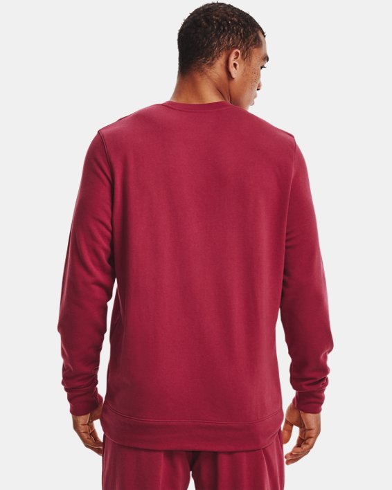 Men's UA Rival Terry Logo Crew in Pink image number 1